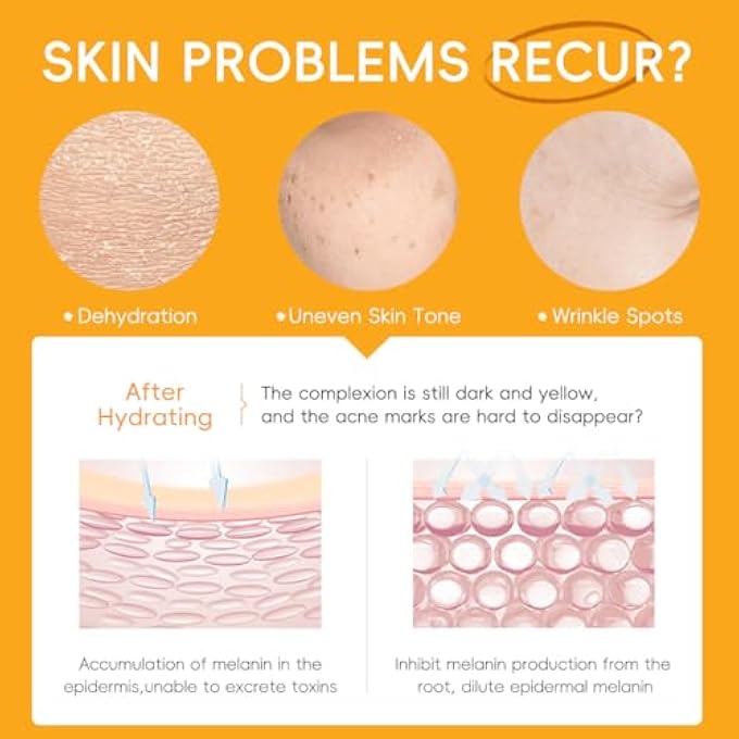 STRBOXONG 5 PIECE VITAMIN C SKINCARE SET, MOISTURIZING FACE SKIN CARE KIT WITH FACIAL CLEANSER, FACE SERUM, FACE CREAM, EYE CREAM, TONER FOR HYDRATING SKIN, ANTI-AGING SKINCARE GIFT SET FOR TEENAGE GIRLS - Image 4